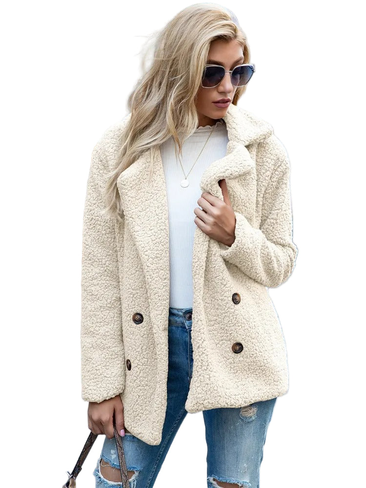 Naisten Pitkä Toppatakki Tyylikkäällä Kauluksella 0