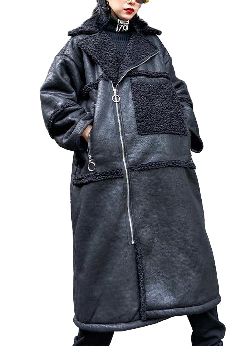 Naisten Pitkä Toppatakki Vetoketjulla Tyylikäs Muotoilu 0