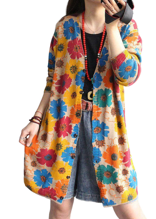 Naisten Pitkähihainen Neulecardigan V-kaula-aukolla 1