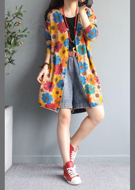 Naisten Pitkähihainen Neulecardigan V-kaula-aukolla 2