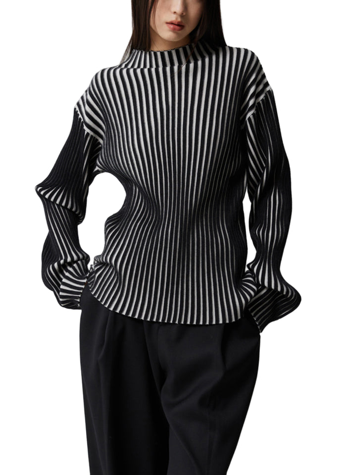 Naisten Pitkähihainen Raidallinen Neulepaita 1