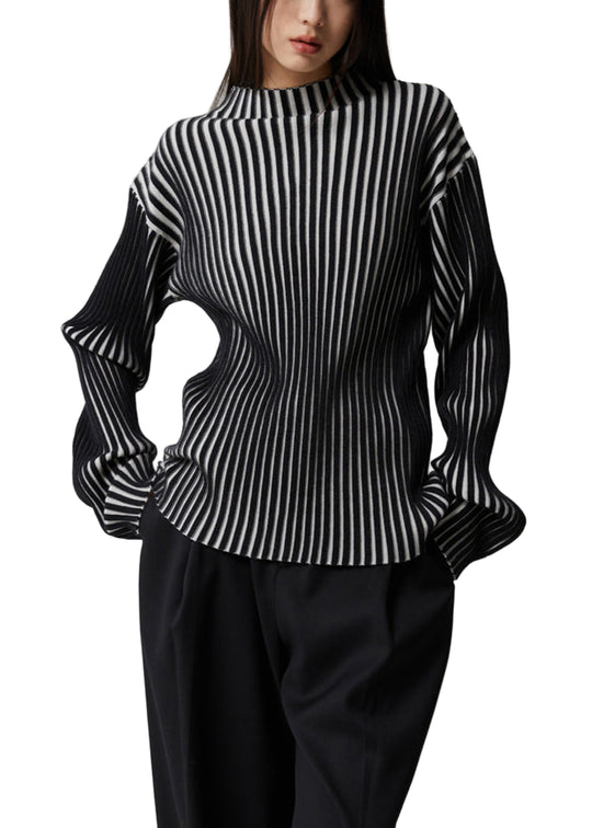 Naisten Pitkähihainen Raidallinen Neulepaita 1