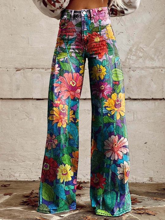 Naisten Pitkät Housut Rento Denim Materiaali 1