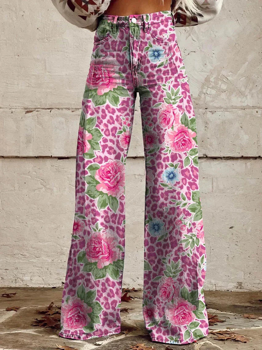 Naisten Pitkät Housut Rento Denim Materiaali 10
