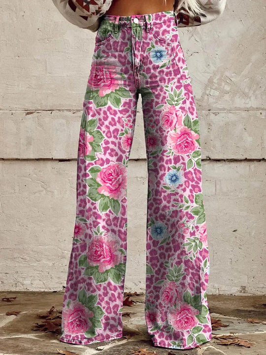 Naisten Pitkät Housut Rento Denim Materiaali 10