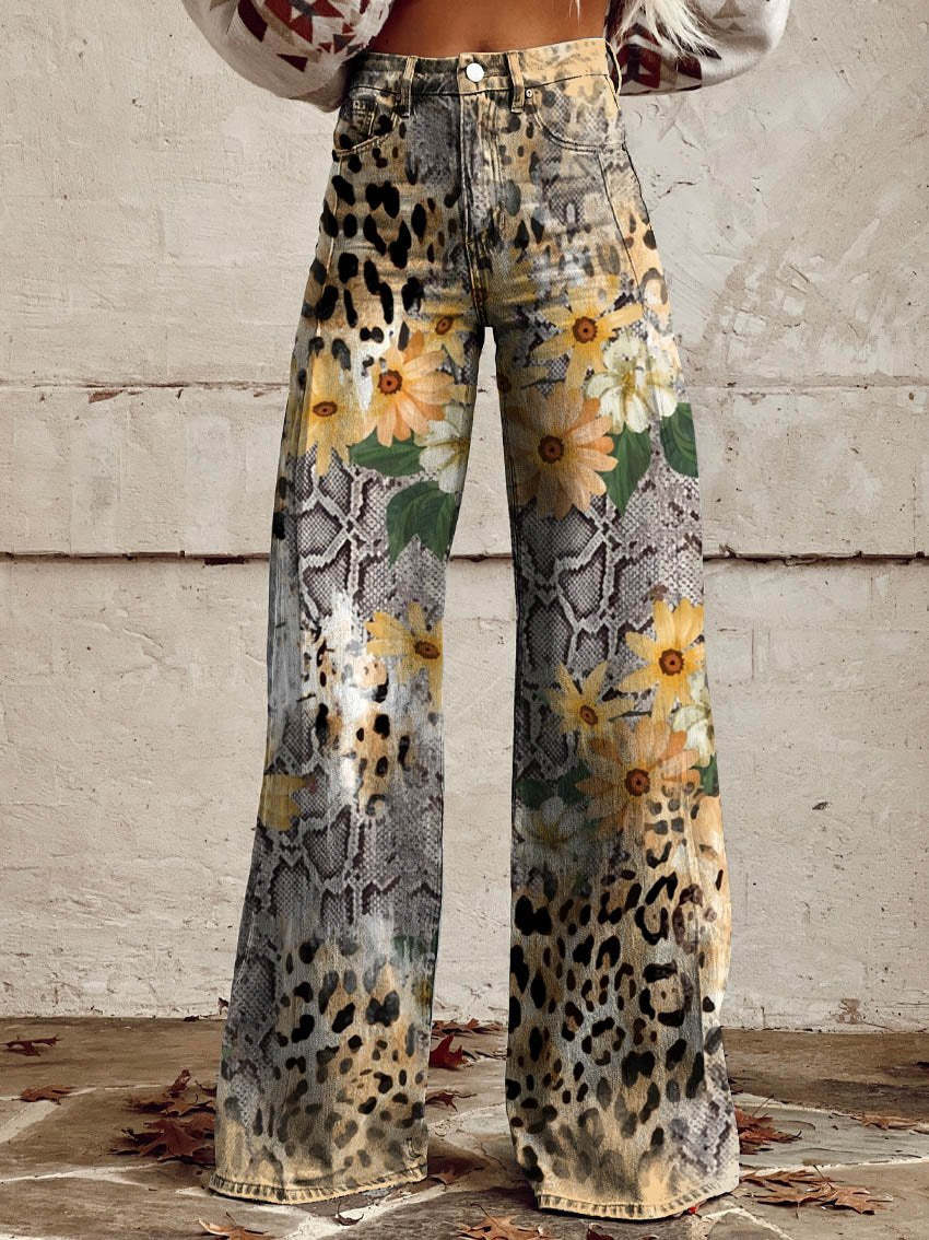 Naisten Pitkät Housut Rento Denim Materiaali 8