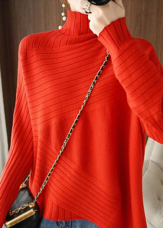 Naisten Plus-koko Asymmetrinen Neulepusero 3