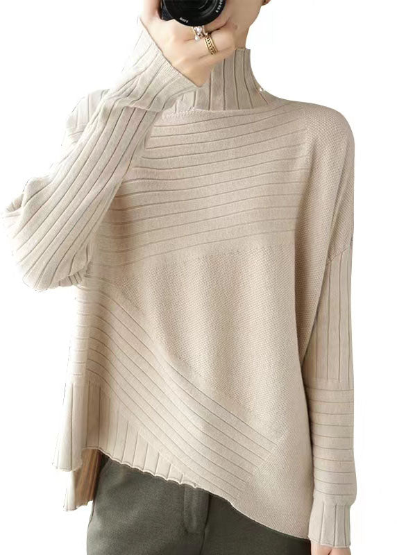 Naisten Plus-koko Asymmetrinen Neulepusero 6