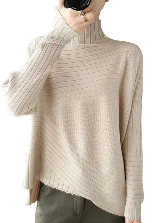 Naisten Plus-koko Asymmetrinen Neulepusero 6