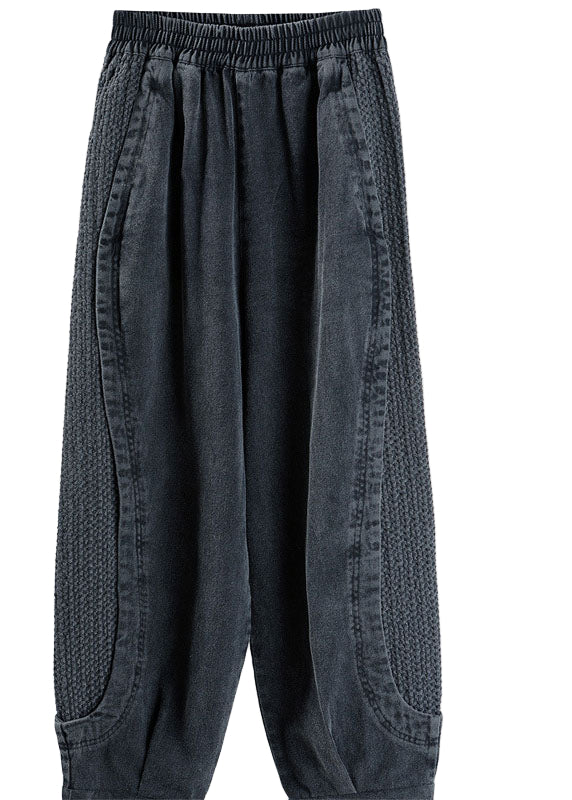 Naisten Plus-koko Harem-housut Harmaat Taskut 4