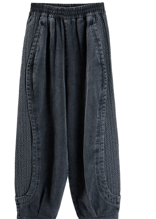 Naisten Plus-koko Harem-housut Harmaat Taskut 4