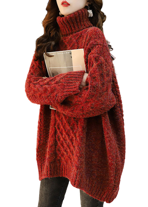 Naisten Plus Size Neulepusero Talvikäyttöön 0