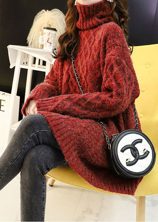 Naisten Plus Size Neulepusero Talvikäyttöön 2