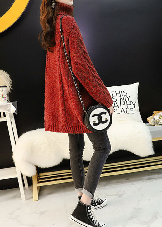 Naisten Plus Size Neulepusero Talvikäyttöön 3