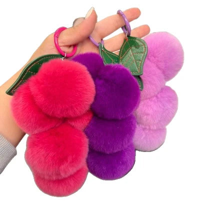 Naisten Pom Pom Avaimenperä Leikkisä ja Värikäs 4
