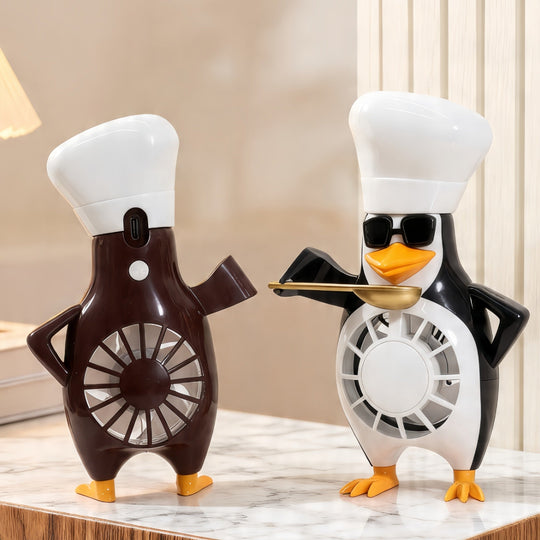 Naisten Pöytätuuletin Pingviinikuviolla Kompakti Design 1