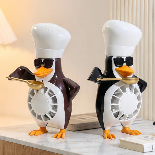 Naisten Pöytätuuletin Pingviinikuviolla Kompakti Design 3