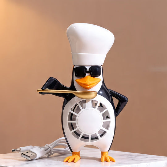 Naisten Pöytätuuletin Pingviinikuviolla Kompakti Design 5