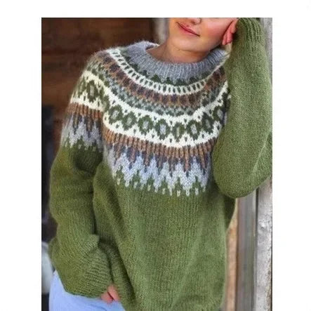 Naisten Pullover Neulepaita Värilohko Rento Neule 1