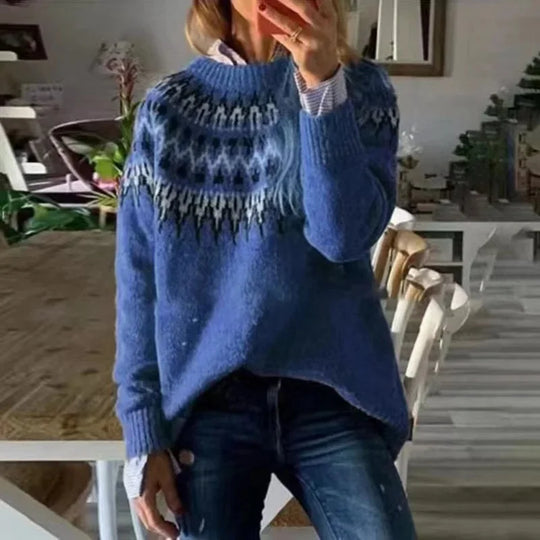 Naisten Pullover Neulepaita Värilohko Rento Neule 5