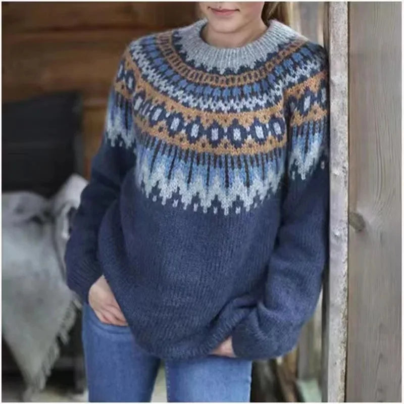 Naisten Pullover Neulepaita Värilohko Rento Neule 6