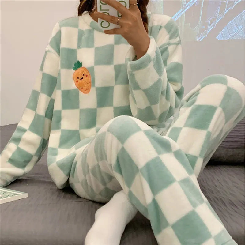 Naisten Pyjama Pehmeä Katooni Mukavuus 1