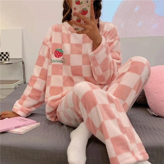 Naisten Pyjama Pehmeä Katooni Mukavuus 4