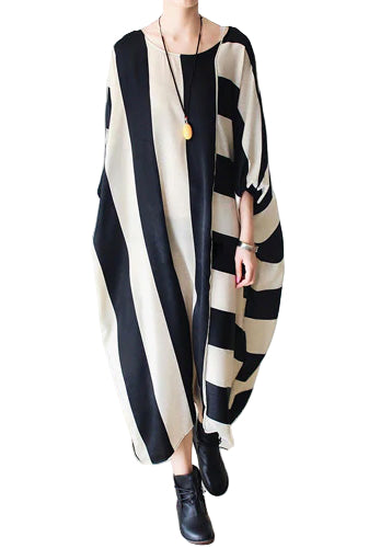 Naisten Raidallinen Oversize Mekko 0