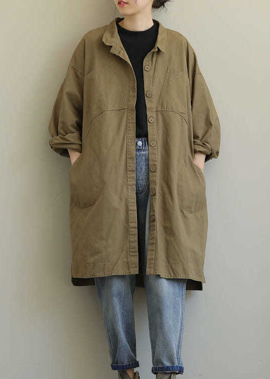 Naisten Rento Khaki Peter Pan -kaulustakki 2