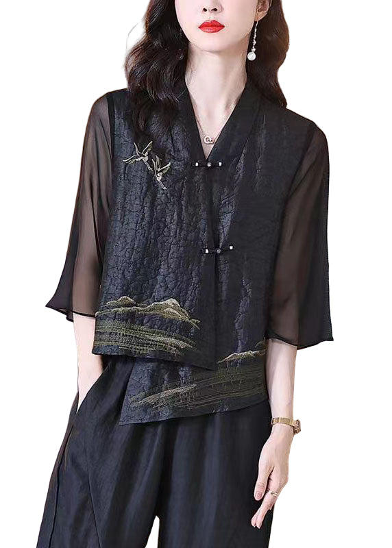 Naisten Retro V-kaula-aukkoinen Takki 0