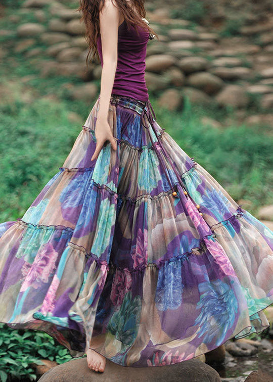 Naisten Sifonkihame Boheemi Printti 1