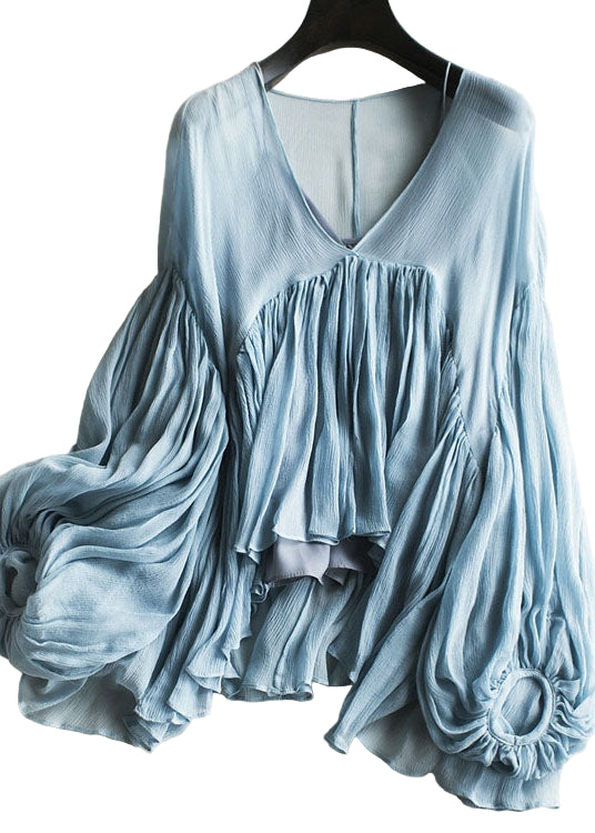 Naisten Sifonkipaita Spagettihihnalla ja Lyhtyhihalla 0