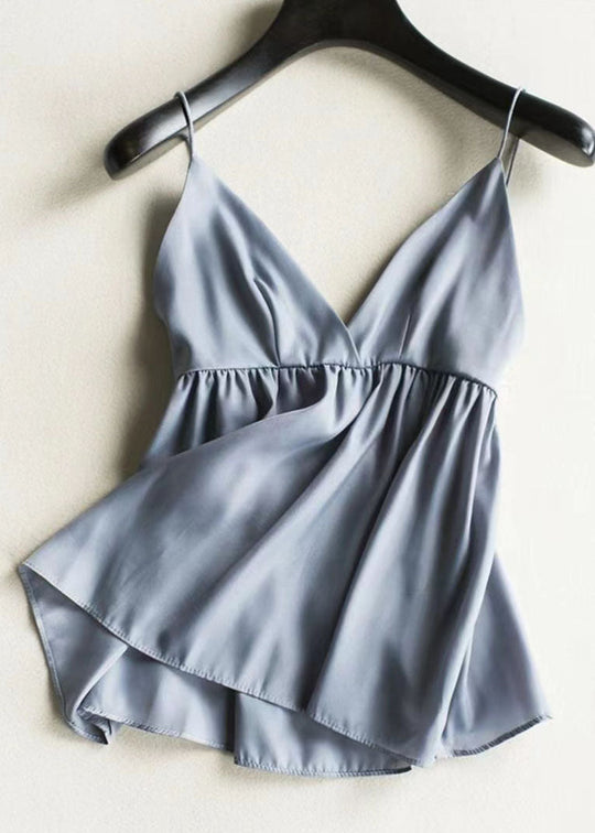 Naisten Sifonkipaita Spagettihihnalla ja Lyhtyhihalla 1