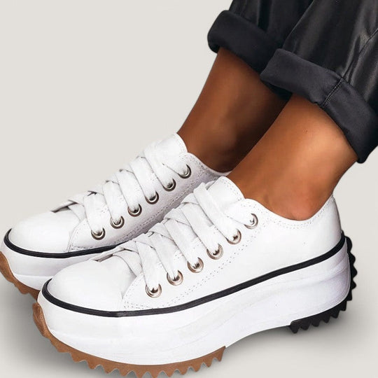 Naisten Sneakers Korkealla Pohjalla Mukava Synteettinen Materiaali 1