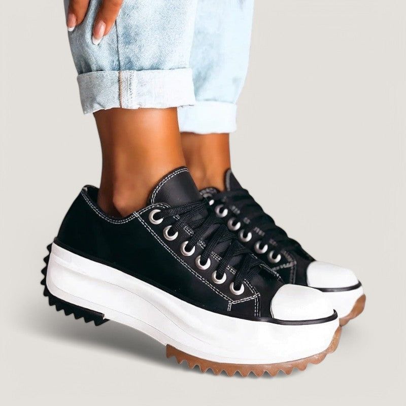 Naisten Sneakers Korkealla Pohjalla Mukava Synteettinen Materiaali 2