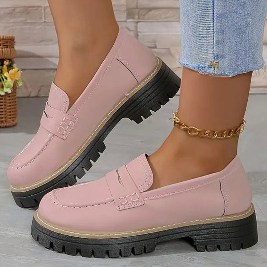 Naisten Suede Loaferit Paksulla Pohjalla 3