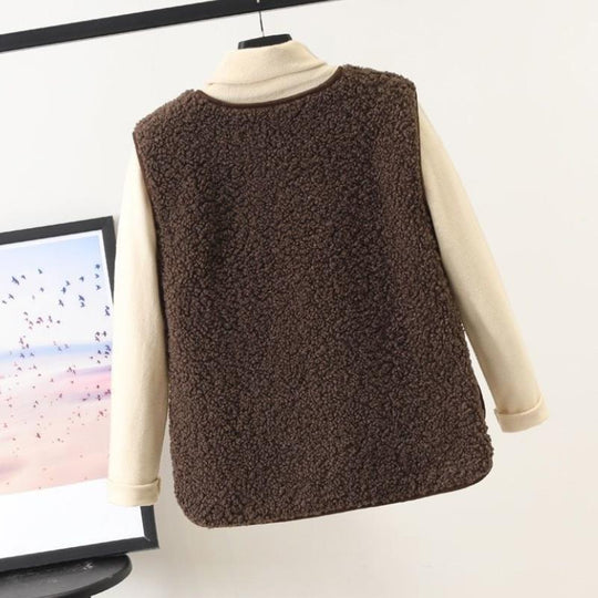 Naisten Talvitakki Lammastakkiväri Pehmeä Fleece 5