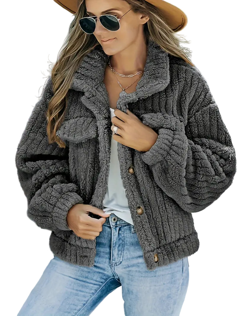 Naisten Talvitakki Teddy-tyylillä Mukava Ja Tyylikäs 0