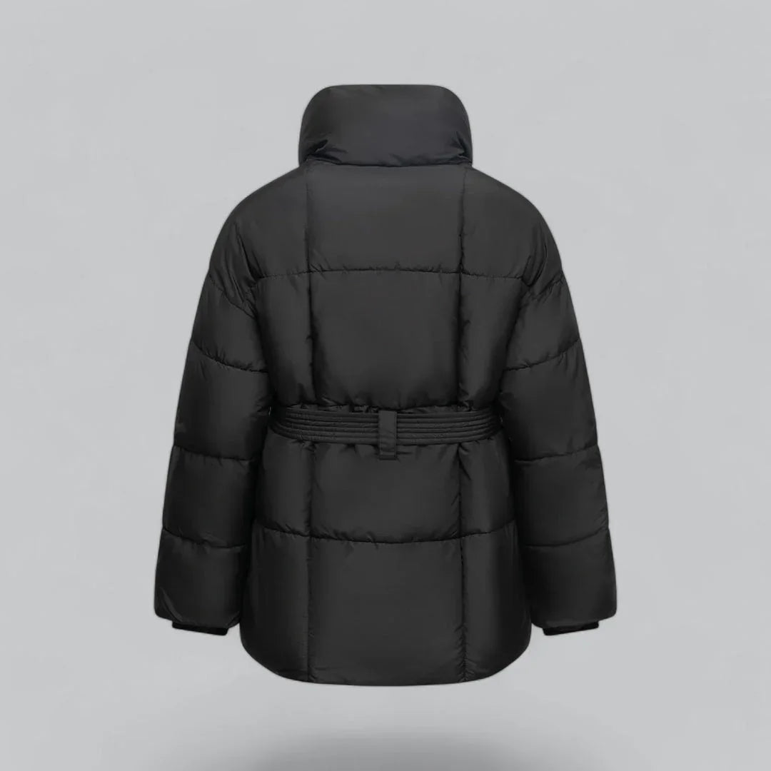 Naisten Talvitakki Vyöllä Modernilla Siluetilla 3