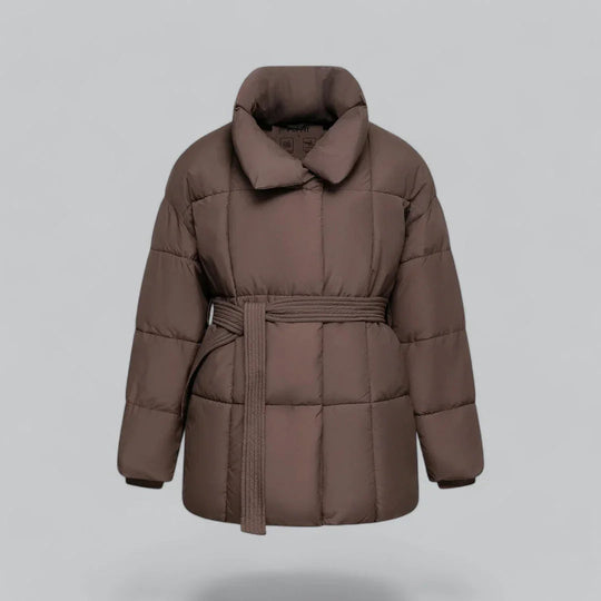 Naisten Talvitakki Vyöllä Modernilla Siluetilla 5