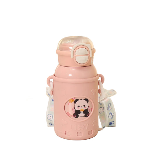 Naisten Termos Juomapullo Panda Design Käytännöllisellä Kantohihnalla 0