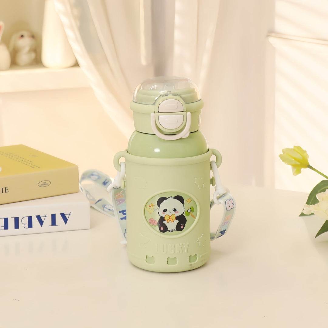 Naisten Termos Juomapullo Panda Design Käytännöllisellä Kantohihnalla 5