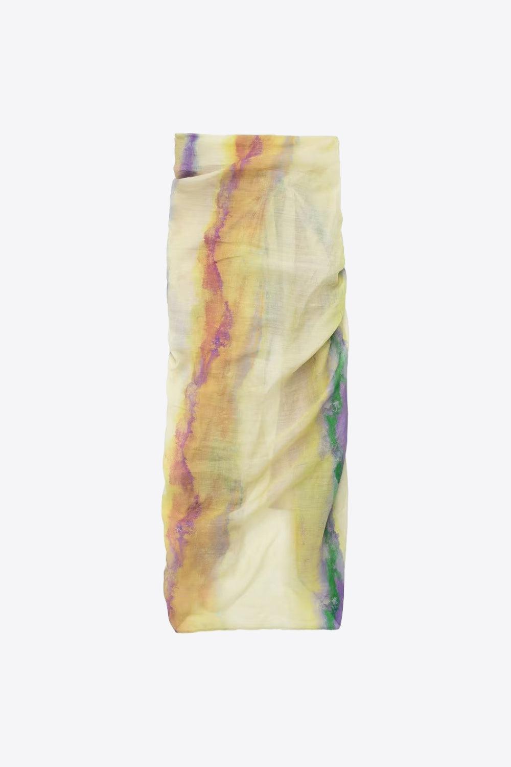 Naisten Tie-Dye Pitkähihaiset Paita ja Solmittu Hame Setti 4