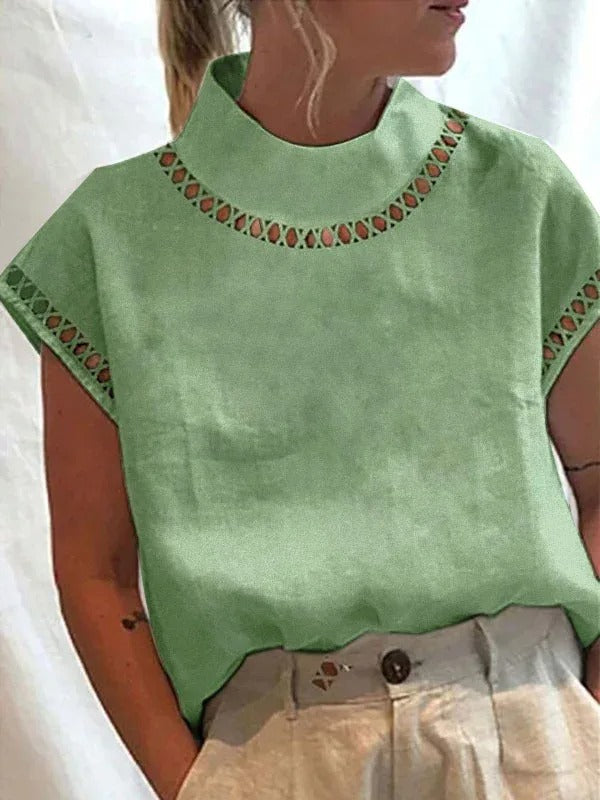 Naisten Toppi Elegantti Polyesteri Elastaani 2