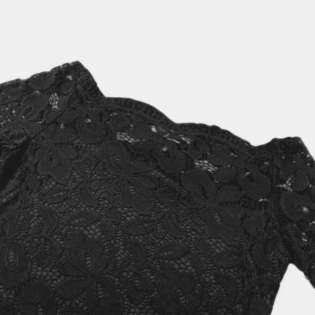 Naisten Toppi Off-Shoulder Pitkähihaista Verkkokangasta 1