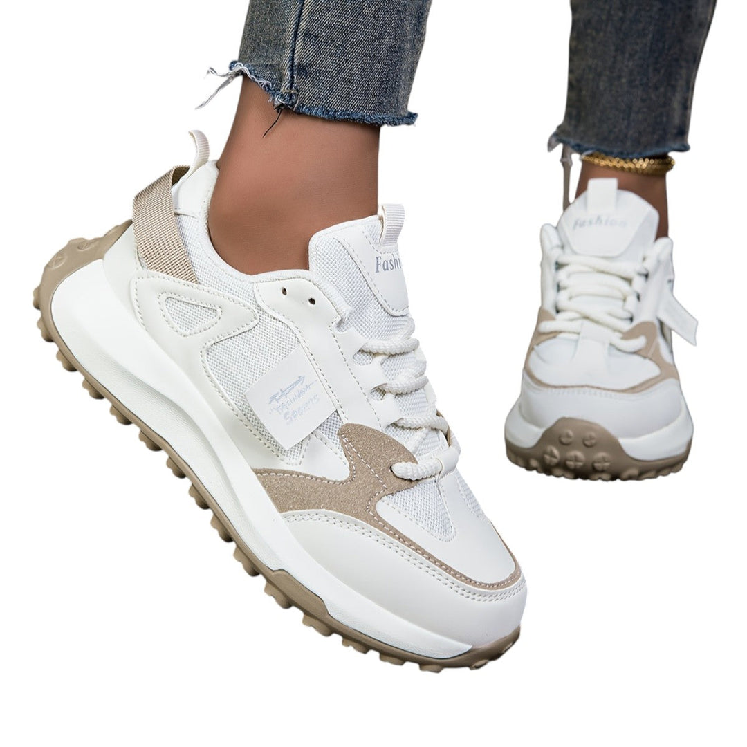 Naisten Trendikkäät Lenkkarit Korkealla Pohjalla Moderni Muotoilu 1