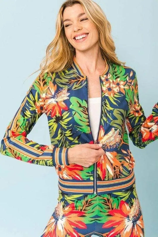 Naisten Tropiikkityylinen Huppari ja Leggingsit 3