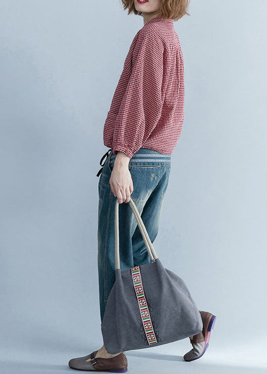 Naisten Tunika Ruutukuosisella Pitkähihainen Style 3