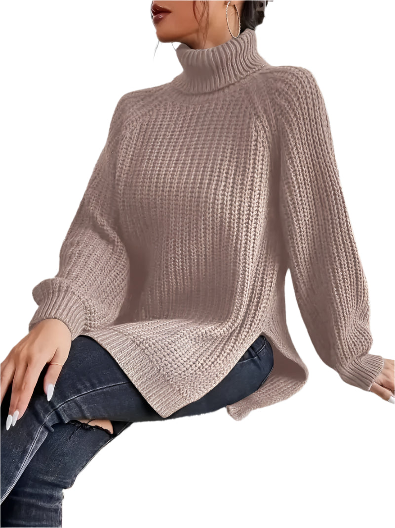 Naisten Turtleneck Neule Premium Puuvillasta 0