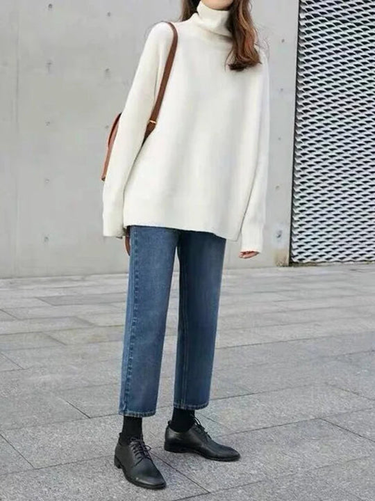 Naisten Turtleneck Neulepaita Villa-sekoitetta 1